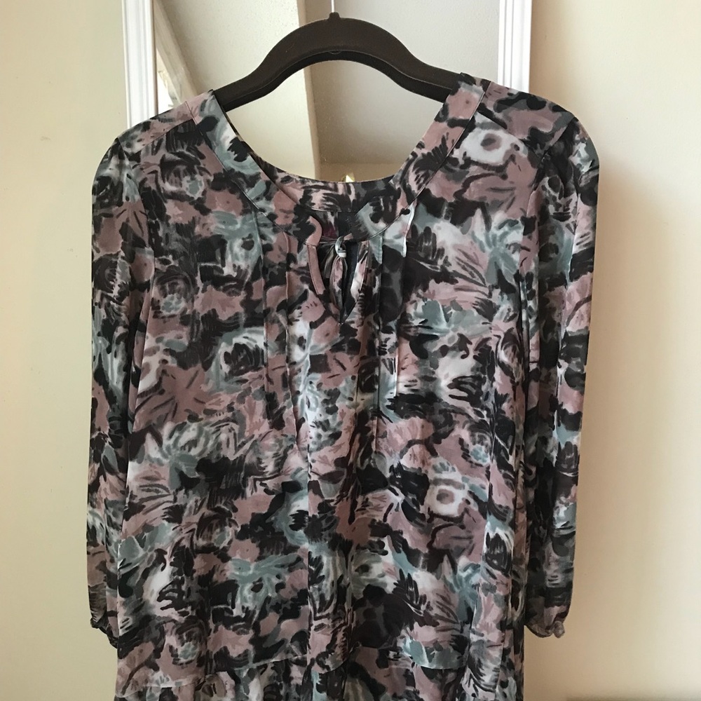 Washed Floral Blouse